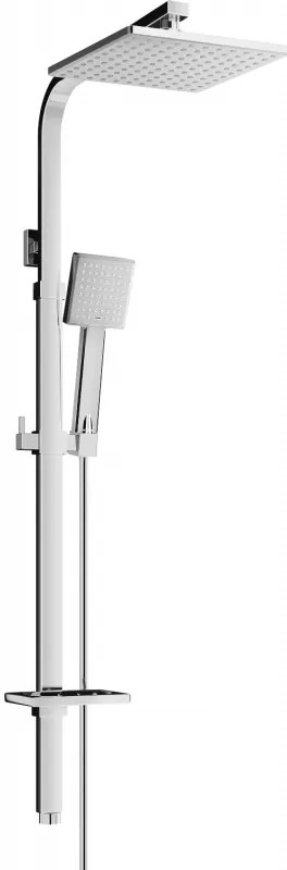 Mexen sprchový set Q45 s hornou hlavicou štvorcovou 20x20, chrómová, 798454595-00