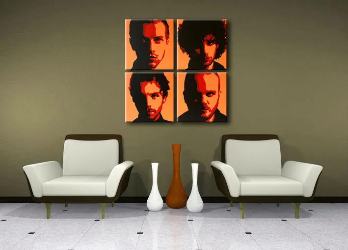 Ručne maľovaný POP Art obraz Coldplay | rôzne rozmery