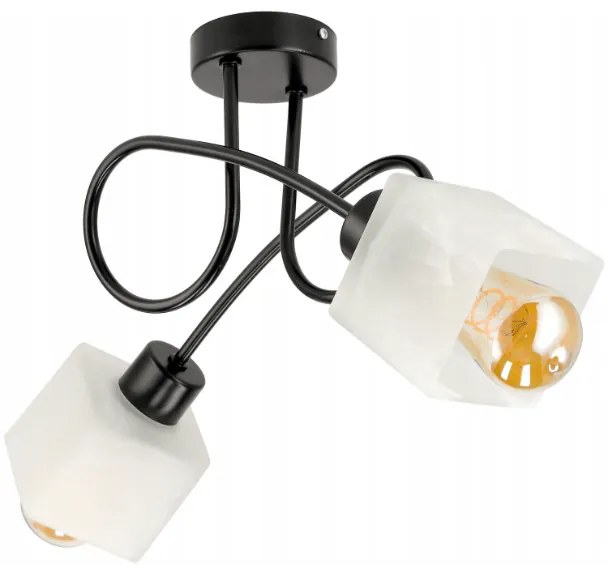 BERGE LED stropné svietidlo LOFT - 2xE27 - KUBEK WHITE