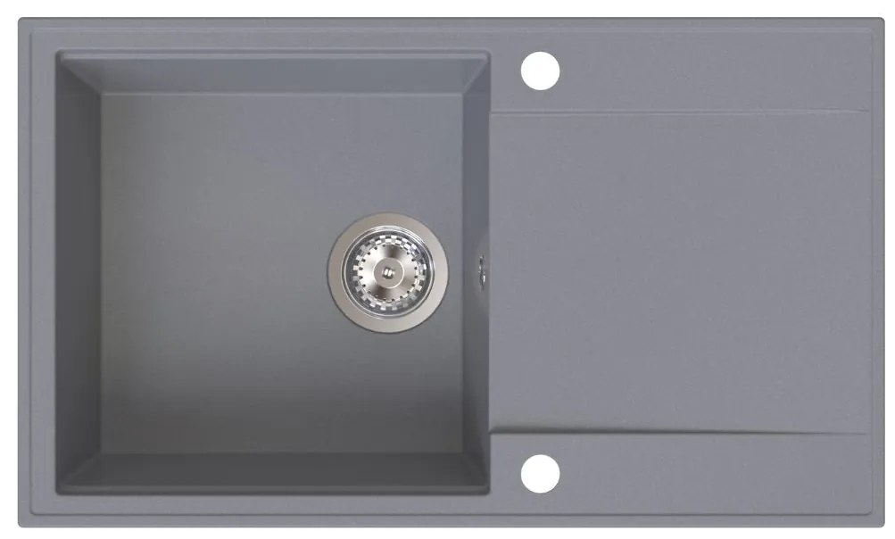 Sink Quality Sink55, kuchynský granitový drez 780x460x215 mm, šedá, SKQ-SINK.D.1KDOL