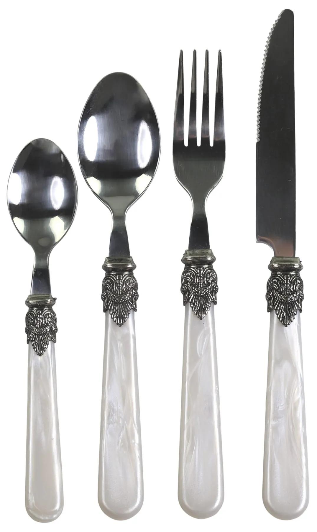 Chic Antique Sada príborov Silver Deco Antique Pearl – 16 ks