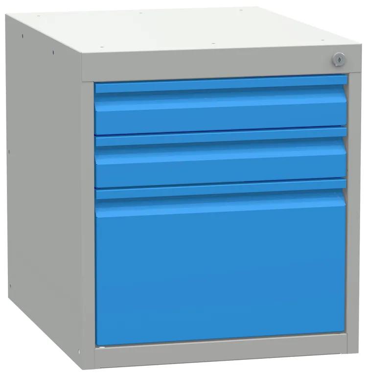 Závesný dielenský box na náradie KOVONA, 3 zásuvky, 527 x 480 x 610 mm