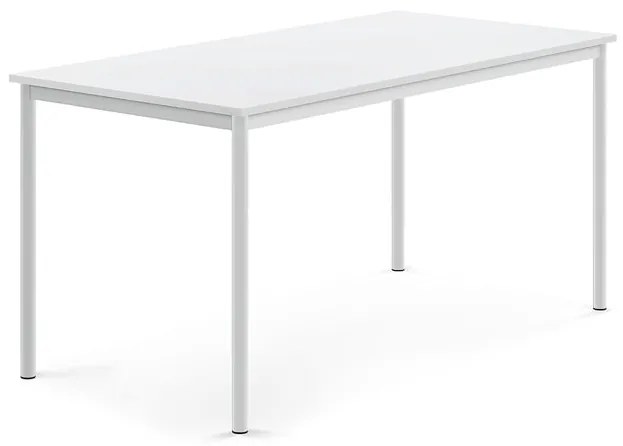 Stôl SONITUS, 1600x800x760 mm, HPL - biela, biela