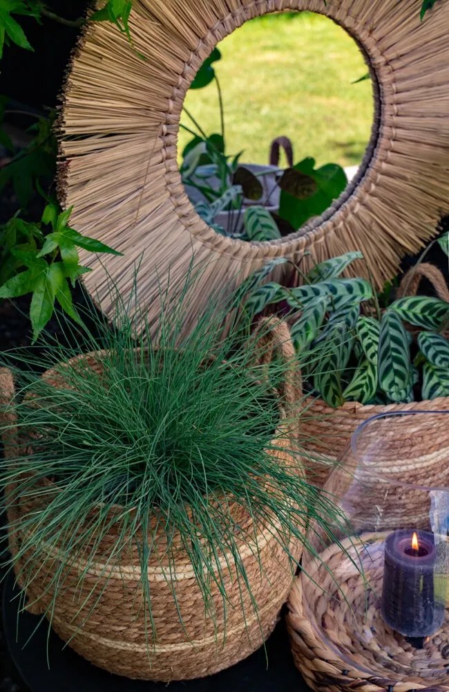 Hnedý pletený jutový košík Ecru (1ks) - 23 * 18,5 * 18cm