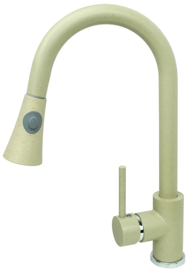 Gamma Taru, vysoká drezová batéria s výsuvným výtokom, béžová, GMA-BT-B