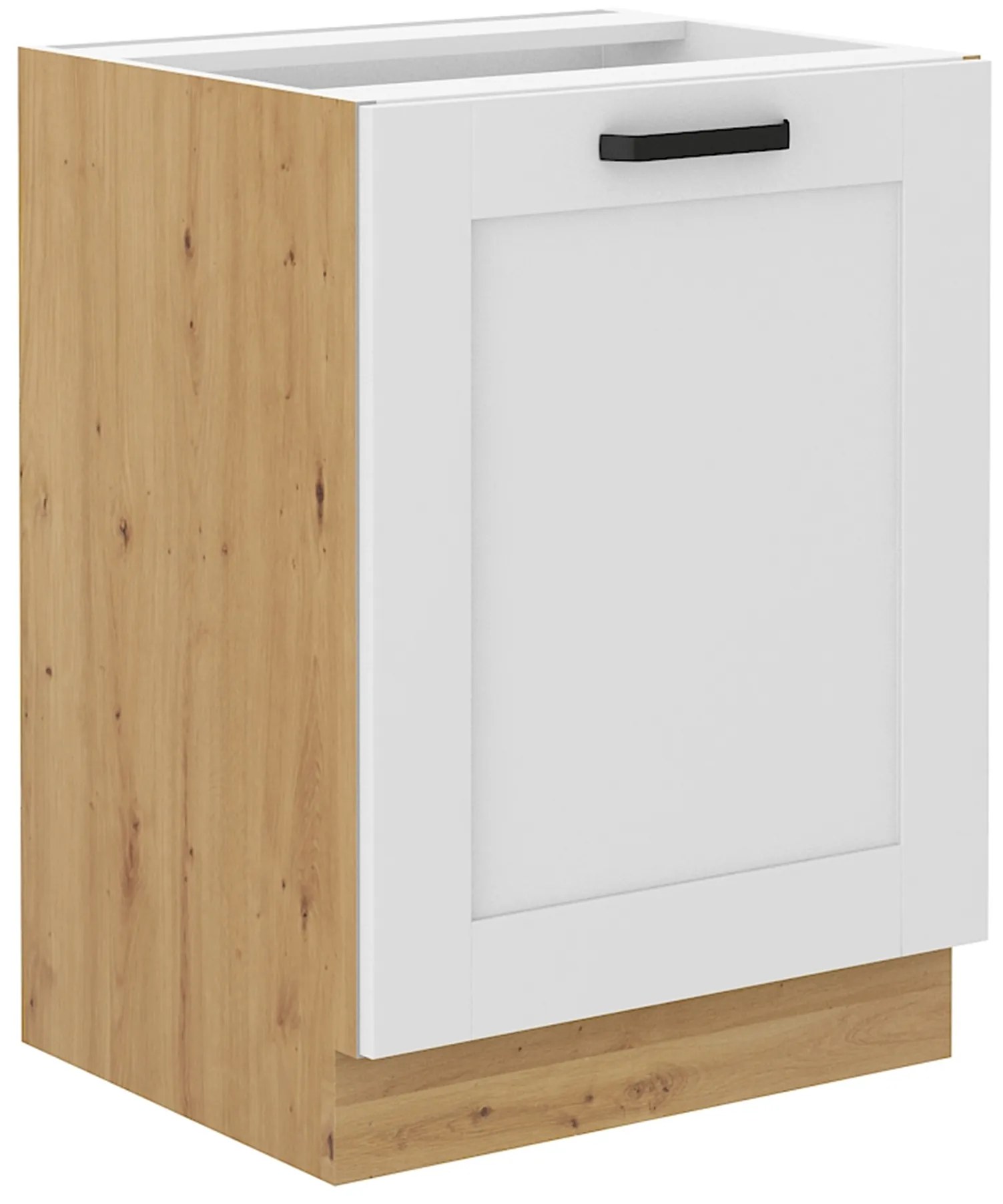 Spodná skrinka Lesana 2 (biela + dub artisan) 60 D 1F BB . Vlastná spoľahlivá doprava až k Vám domov. 1063948