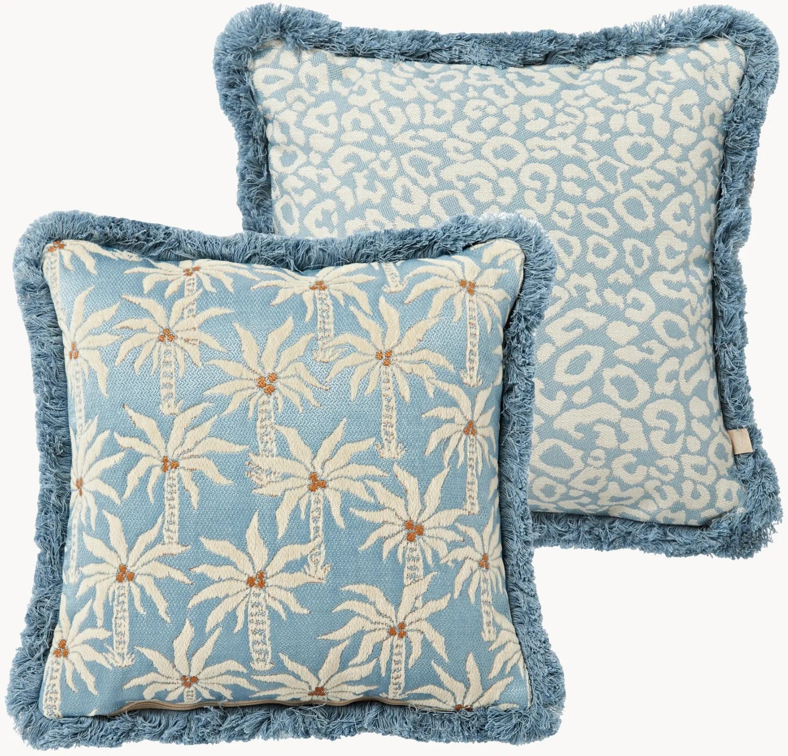 Ručne vyrobený exteriérový obojstranný vankúš Laura & Maya