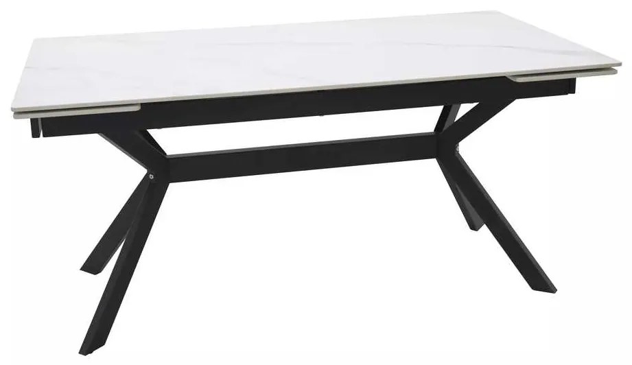 Jedálenský stôl Lumiere 180 x 90 cm, biela / čierna