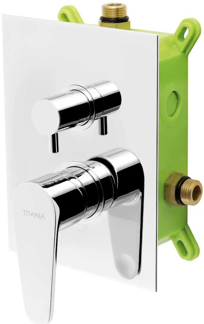 Novaservis Titania Fresh, podomietková batéria s boxom 2 vývody, FRESH, chrómová, BOX96051R,0