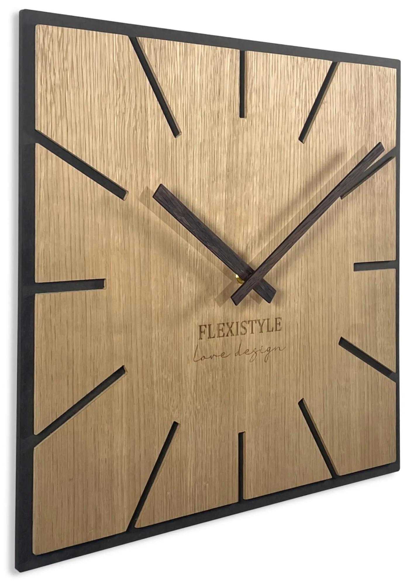 Dubové nástenné hodiny Eko Exact 50cm, z119