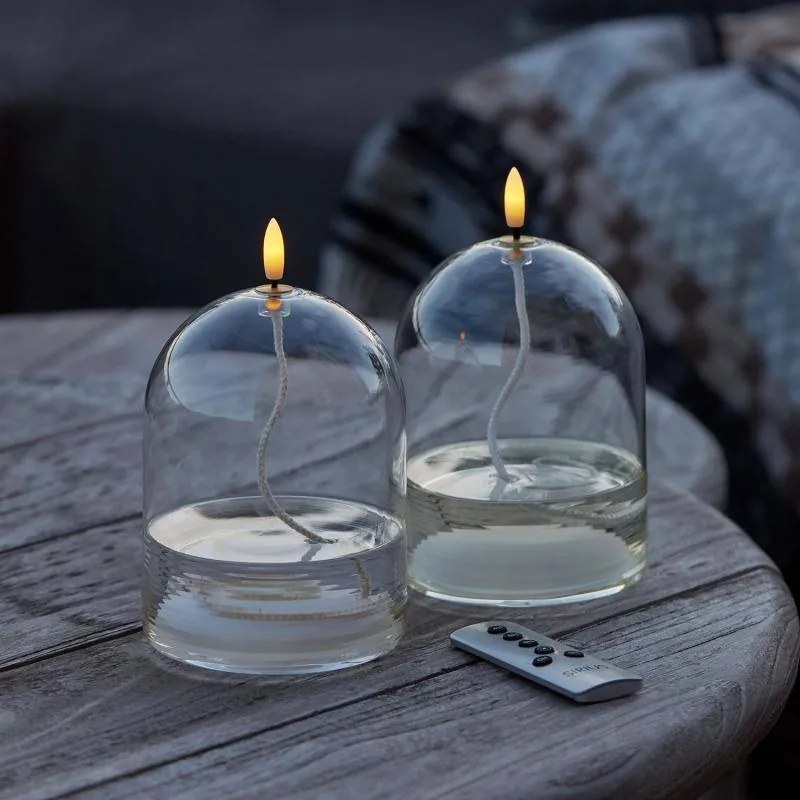 SIRIUS LED olejová lampa Dea, Ø8 x 11 cm, číra