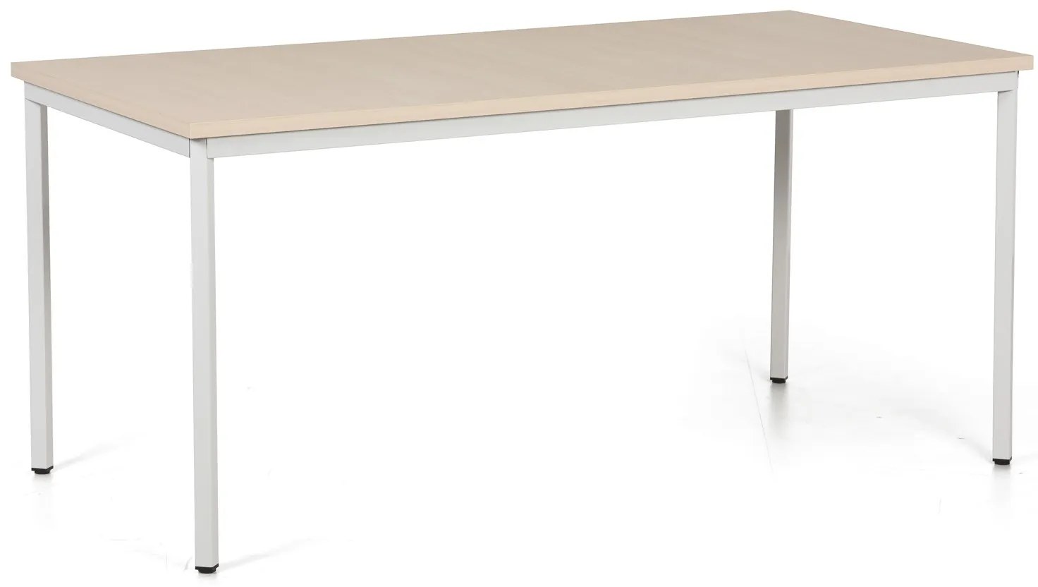 Jedálenský stôl TRIVIA, sivá podnož, 160x80 cm, breza