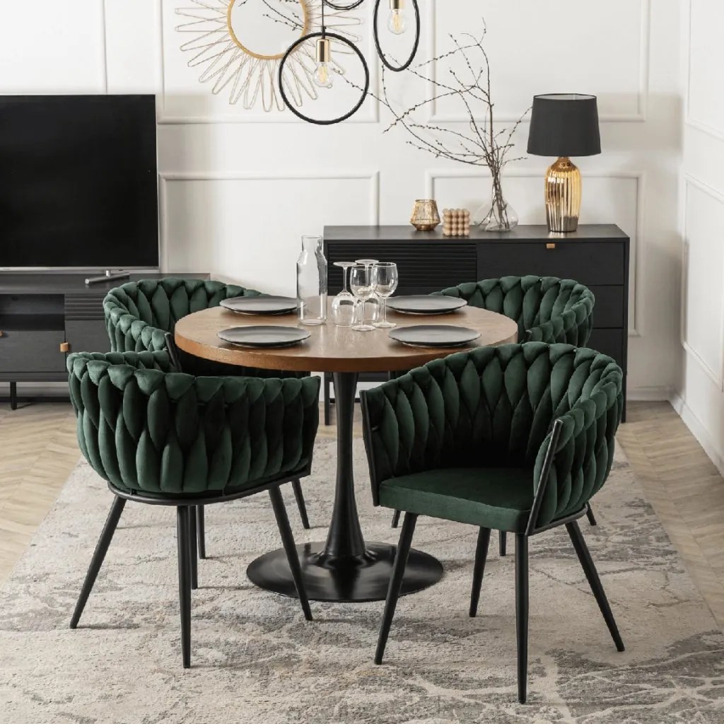 PROXIMA.store - Čalúnená jedálenska stolička ELENA FARBA: zelená