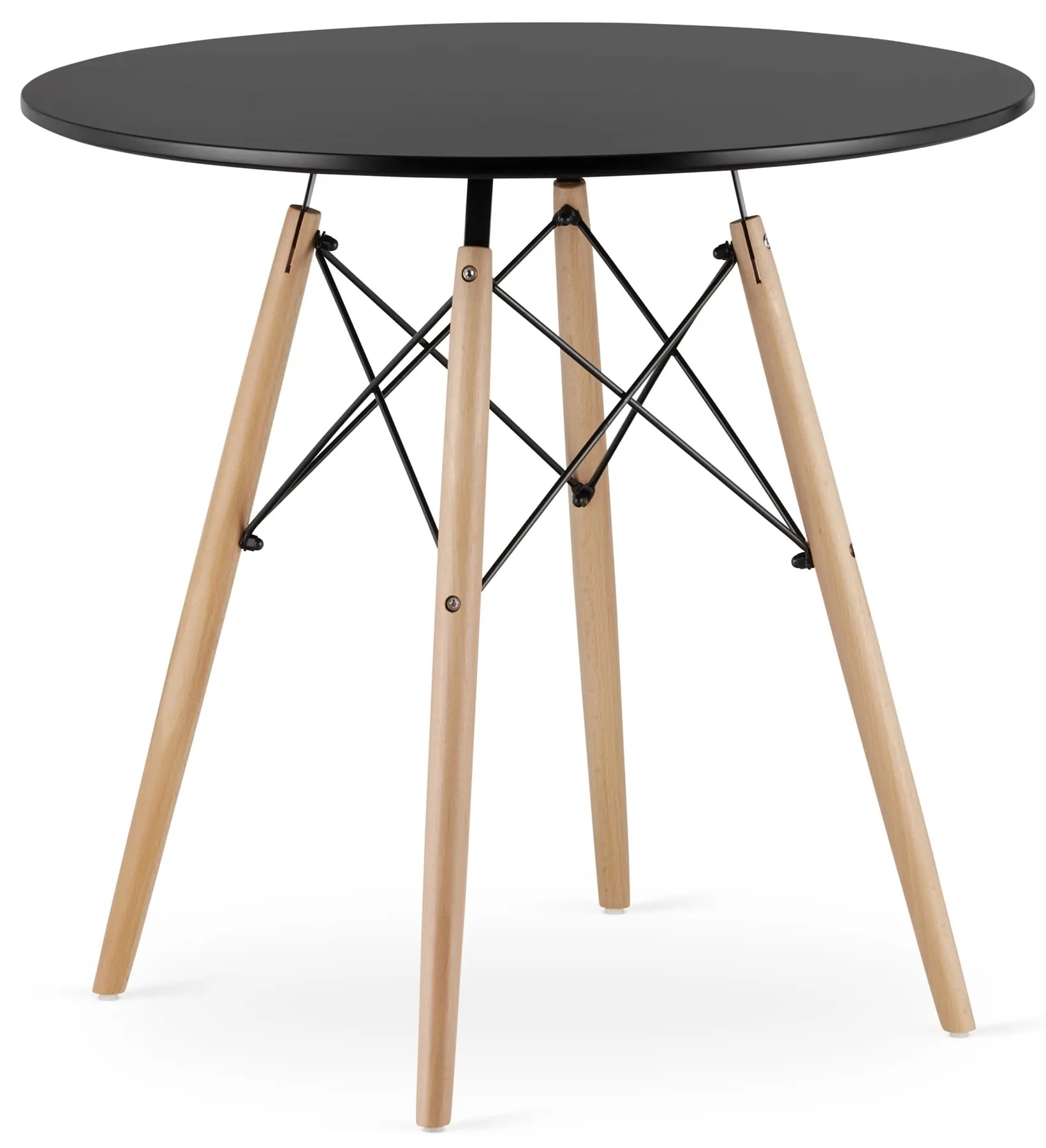 Dekorstudio Okrúhly jedálenský stôl 80cm - čierny