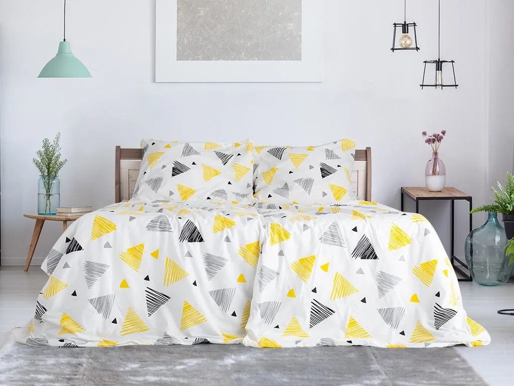 Obliečky z renforcé bavlny TRIANGLE biele Rozmer obliečok: 70 x 90 cm | 140 x 200 cm