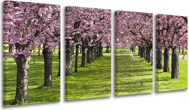 Obraz na stenu 4 dielny STROMY ST023E41