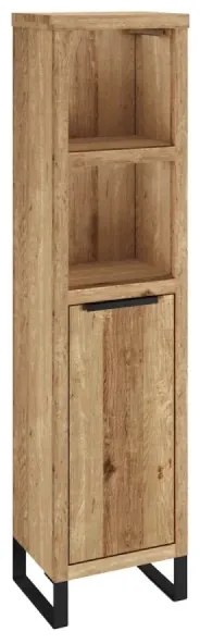 furniture-nabytek.cz - Masívna kúpeľňová skrinka Sydney z divokého duba, olejovaná, hnedá – 31×25×125 cm