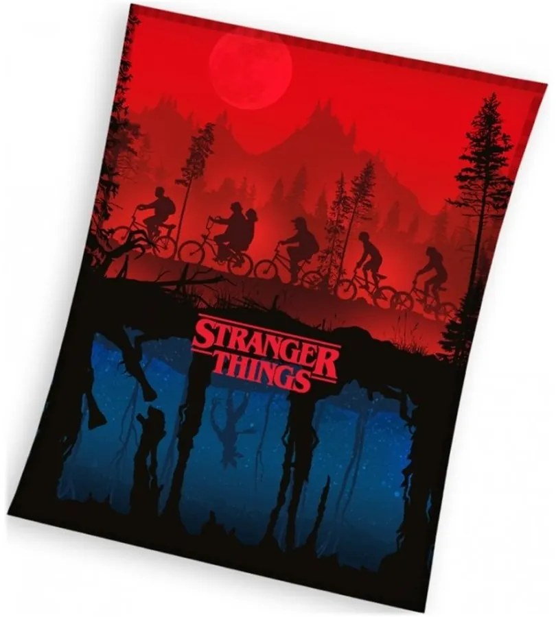 Veľká coral fleece deka Stranger Things - gramáž 240 g/m² - 150 x 200 cm