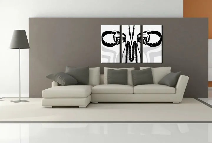 Ručne maľovaný POP Art obraz DJ 3 dielny dj4