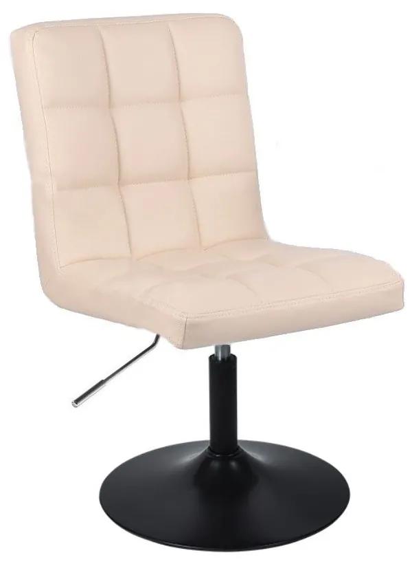 LuxuryForm DESIGN Stolička TOLEDO na čiernom tanieri - krémová