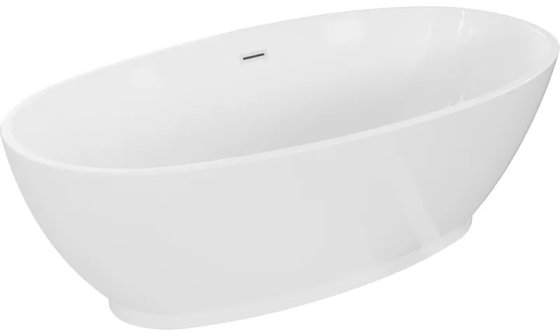 Mexen Bilbao, voľne stojaca vaňa 180 x 90 cm, biela, biely prepad, 51311809000-20