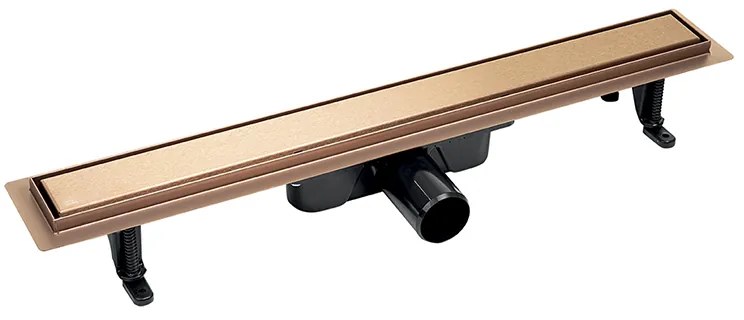 Laveo Basso, lineárny odtok s mriežkou 70 cm, ružové zlato, LAV-COB_870D