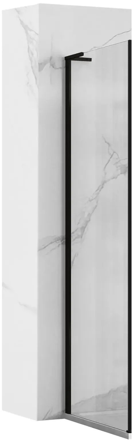Rea Hugo, sprchová zástena 80x200 cm, čierna matná, REA-K6607