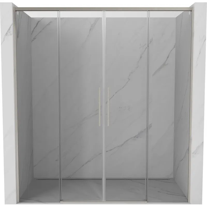 Mexen Rox, posuvné sprchové dvere 170 cm, 8mm číre sklo, oceľový profil, 8C2-170-002-97-00