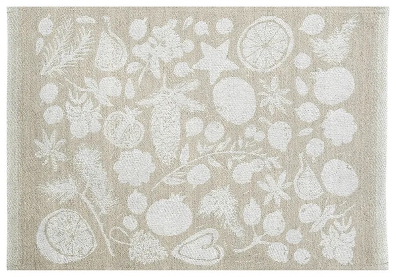 Ľanové prestieranie Talven Tuoksut 46x32, ľan-biele