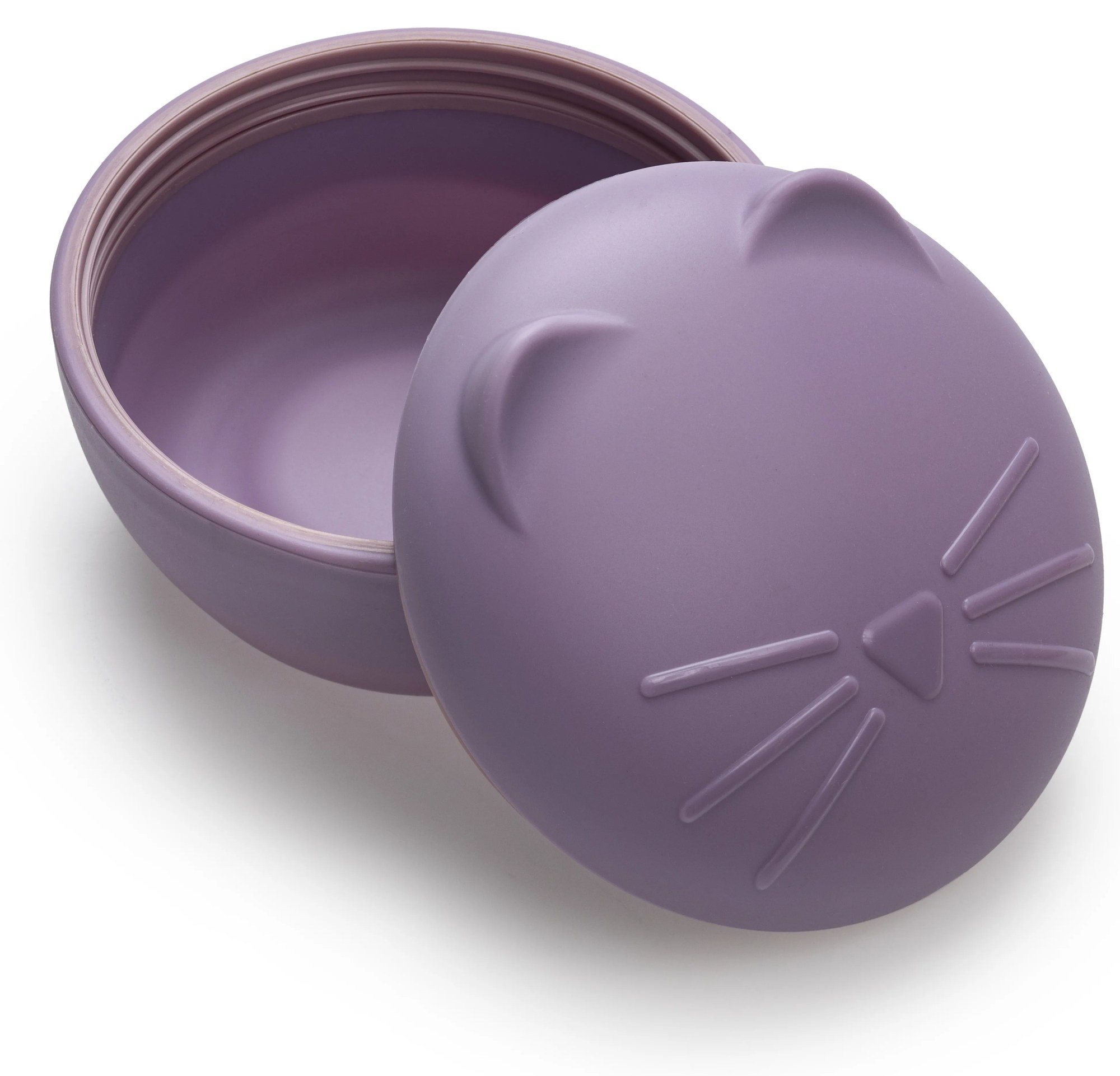 Silikónová škatuľka na desiatu s viečkom Mačka - 350 ml