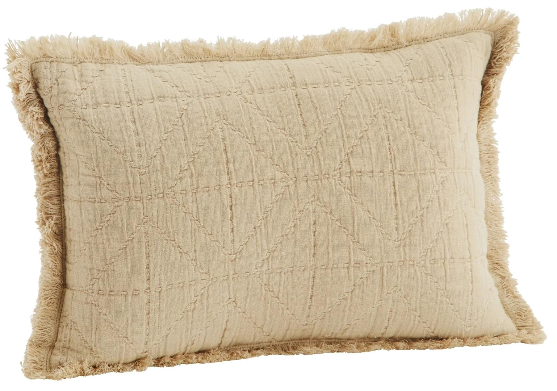 MADAM STOLTZ Bavlnený poťah na vankúš Embroidered Powder 30 × 45 cm