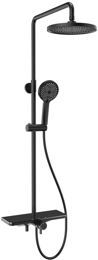 Aqualine Aqualine, MARCO sprchový stĺp s pákovou batériou, čierna matná, SL210B