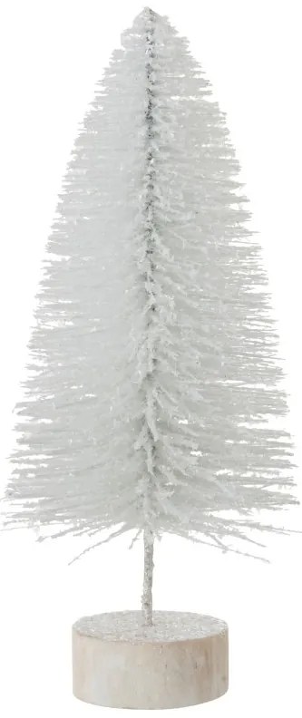Biely trblietavý vianočný stromček - Ø16 * 38cm