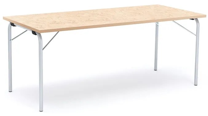 Skladací stôl NICKE, 1800x800x720 mm, linoleum - béžová, galvanizovaný