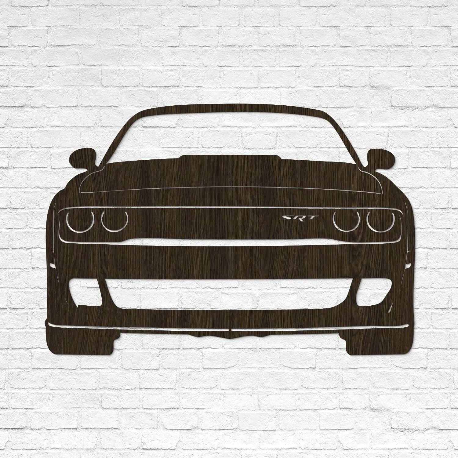 DUBLEZ | Drevený 3D obraz - Dodge Challenger SRT