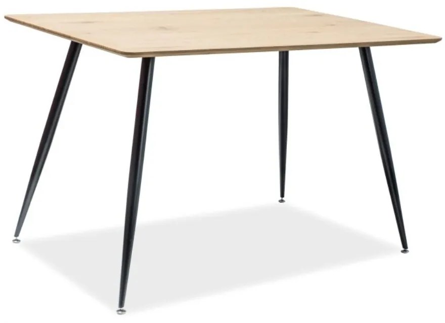 Jedálenský stôl Remus 120 x 80 cm, dub / čierna