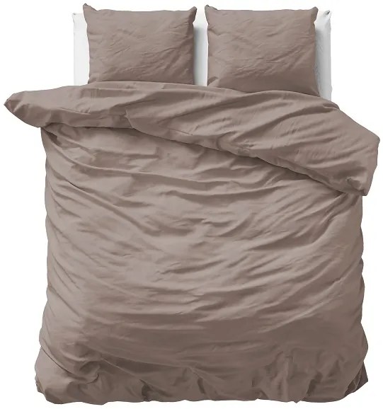 Saténové posteľné obliečky Deluxe 200x220 cm - hnedé