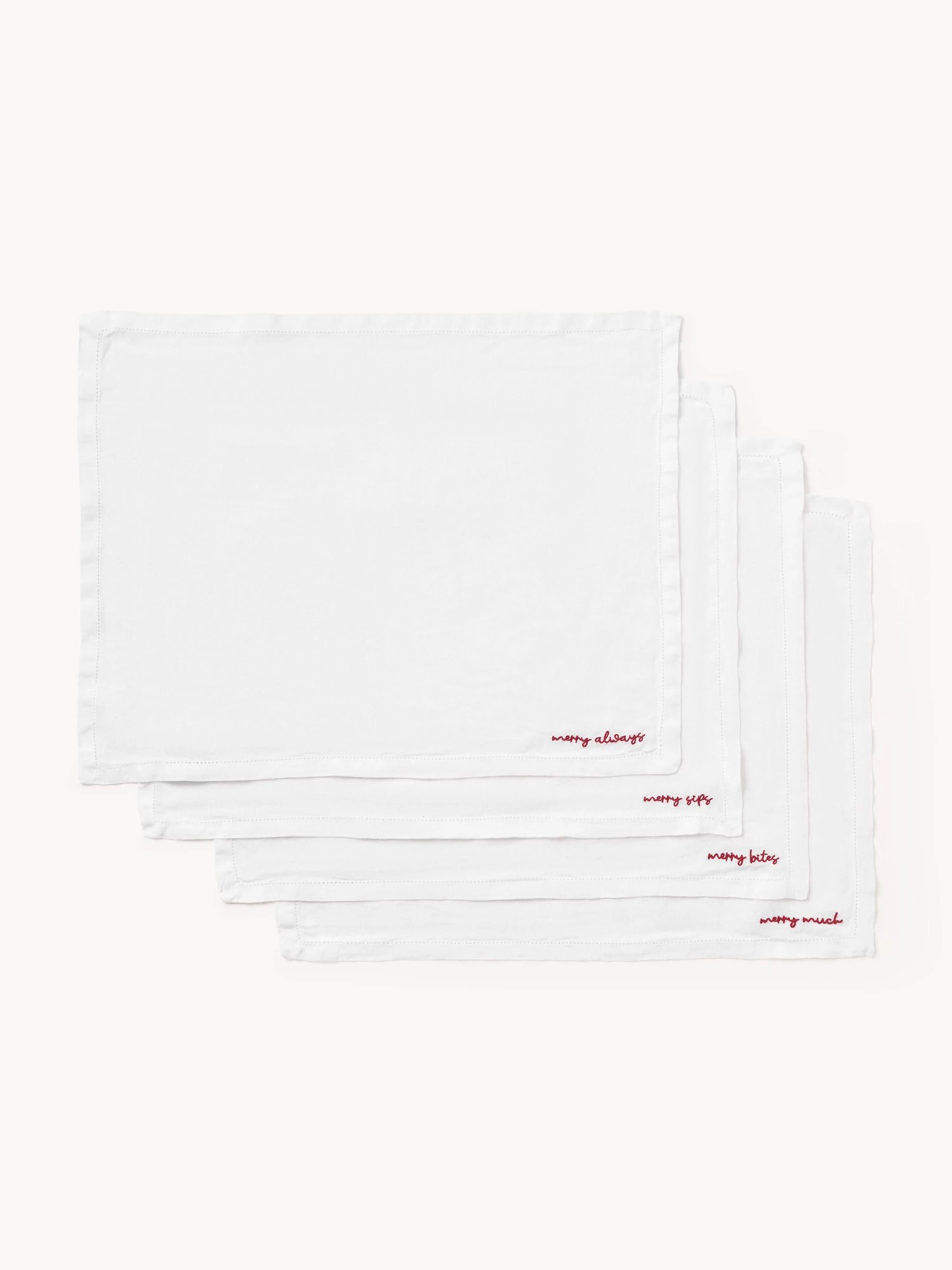 Ľanové stolové prestierania Alari, 4 ks