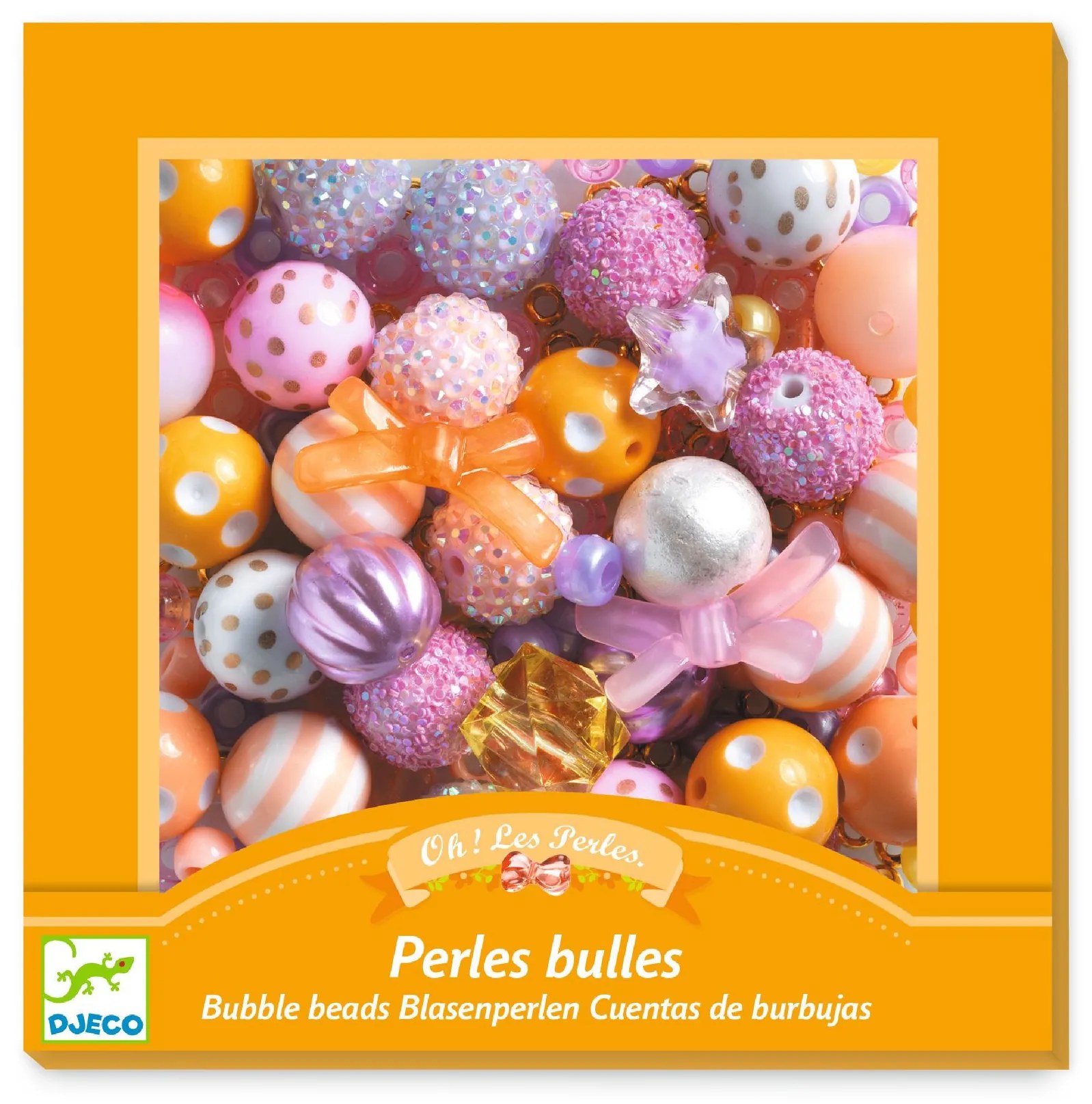 Kreatívna súprava korálikov - farebné perly so zlatým efektom