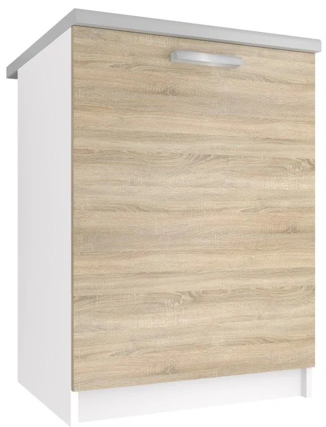 Kuchynská skrinka Belini spodná 60 cm dub sonoma s pracovnou doskou TOR SD60/0/WT/DS/0/T