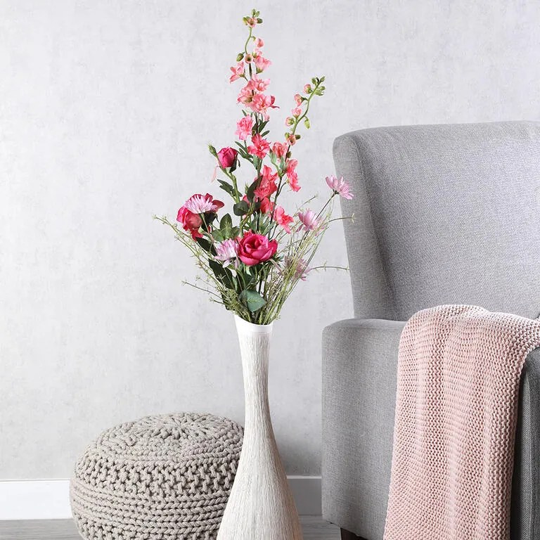 Kytica DELPHINIUM, RUŽA, LUČNÉ KVETY 97 cm