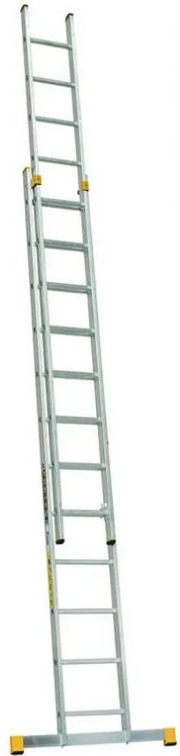 ALVE Rebrík hliníkový dvojdielny výsuvný 8208 PROFI PLUS FORTE