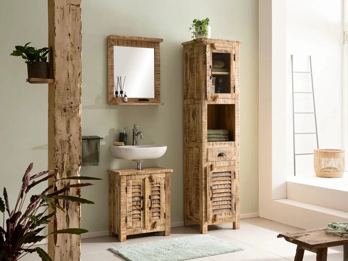 furniture-nabytek.cz - Masívna 3-dielna kúpeľňová sada Caribou