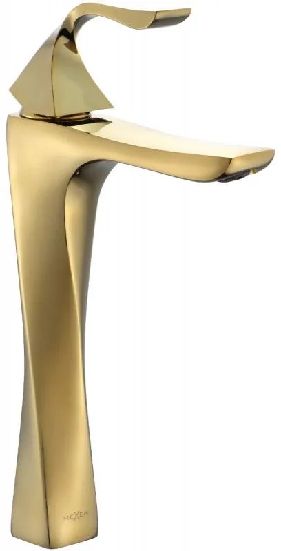 Mexen Estrella, vysoká umývadlová batéria, zlatá, 72310-50
