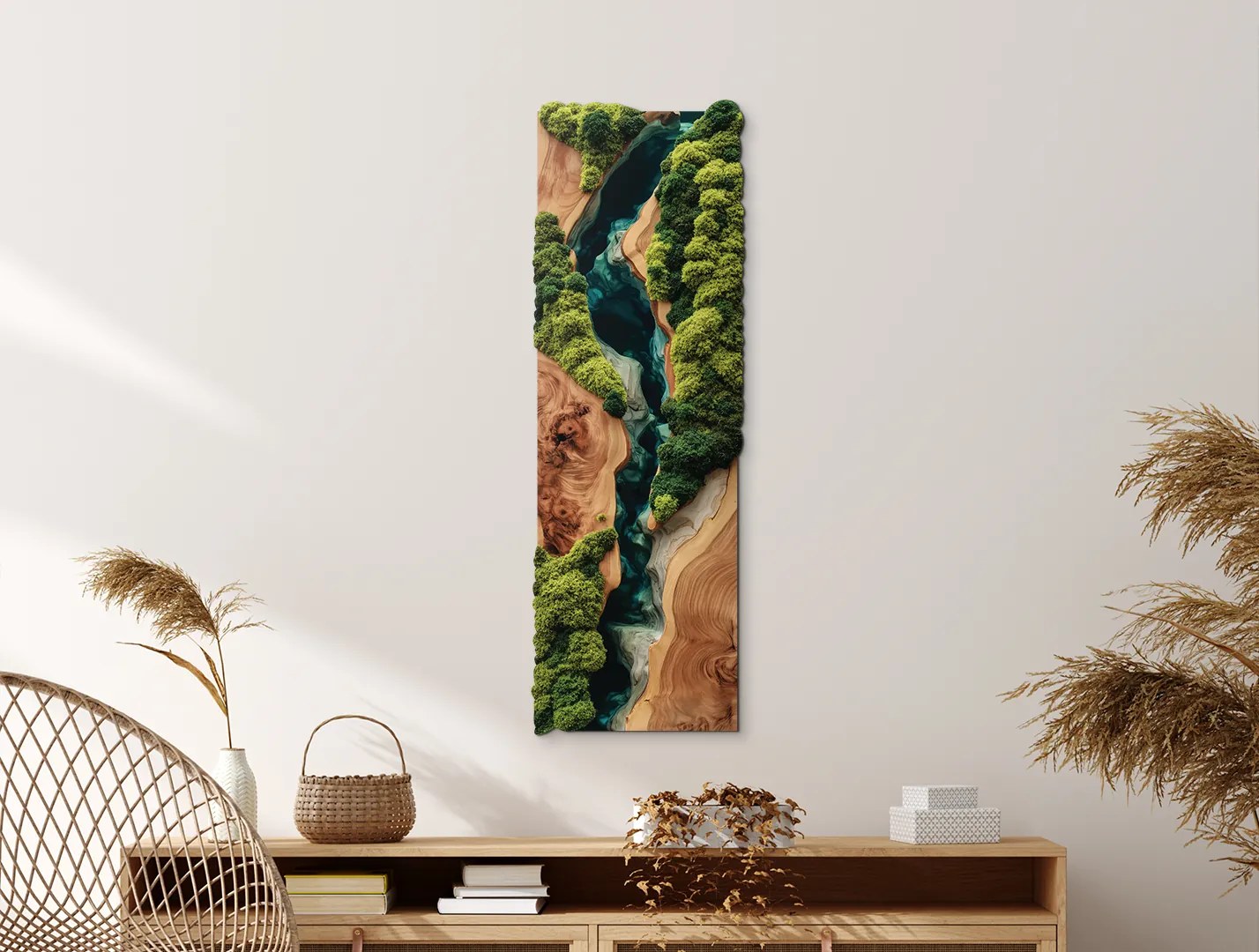 drevko | Machový obraz Dotyk prírody (UV tlač) 30 x 90 cm