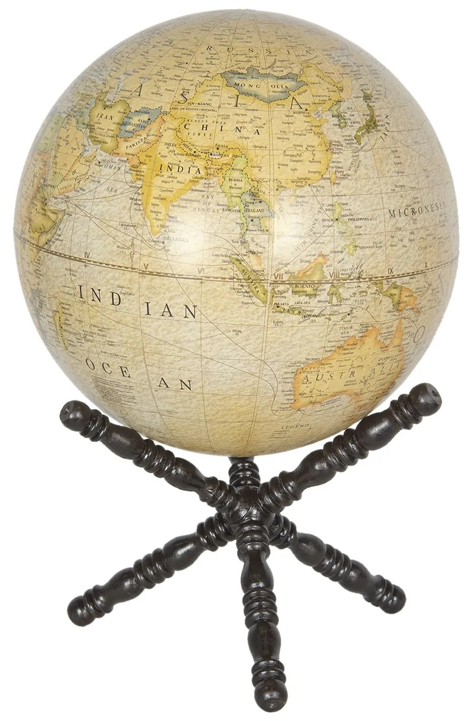 Dekorácie farebný glóbus na podstavci - 30*30*50 cm