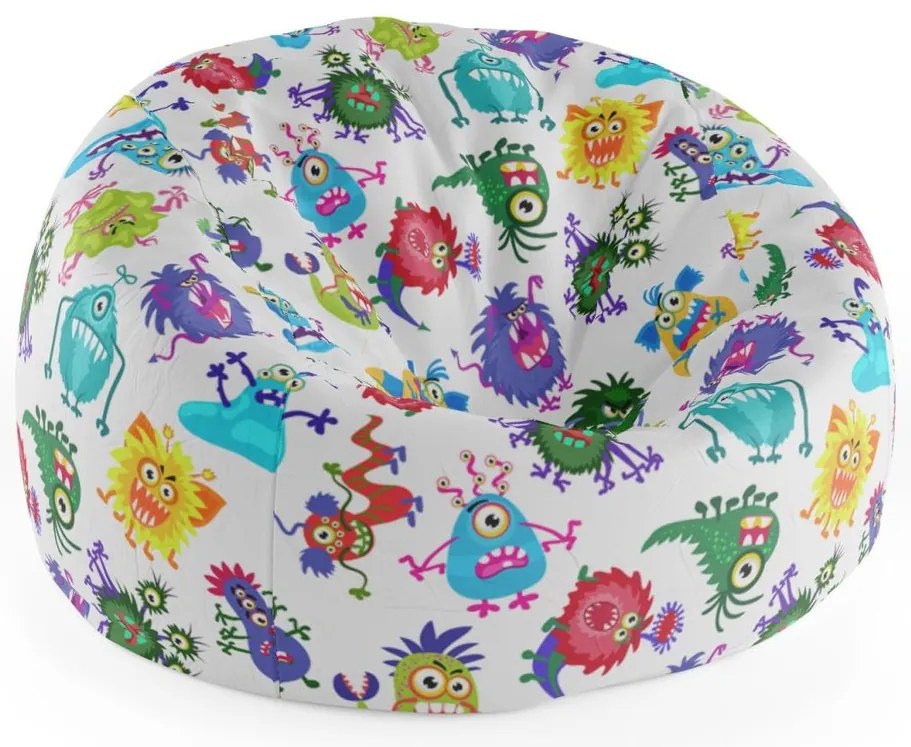Sedací vak Cocoon farebné príšerky, farebná