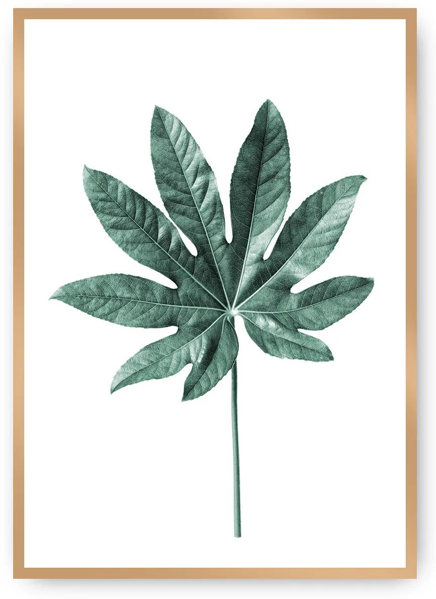 Plagát Leaf Emerald Green