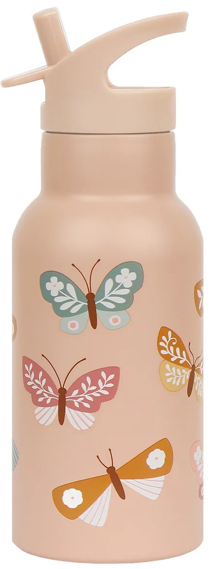 A Little Lovely Company - antikorová fľaša na pitie, 350 ml - motýliky