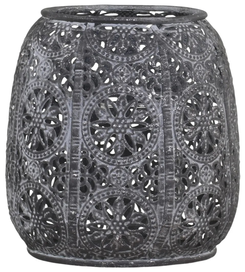 Zinkový kovový vintage svietnik Vire zinc - Ø 12*12 cm